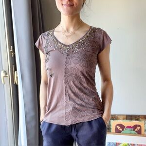 Project Alabama embellished hand stitched tee